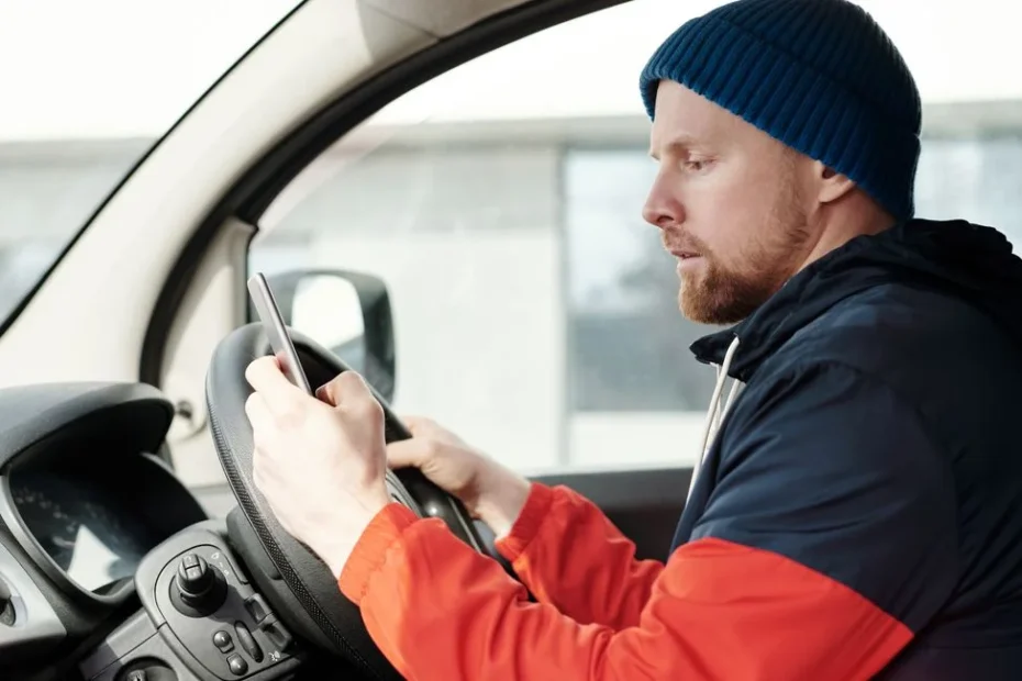 Conducteur consultant son solde de points permis sur smartphone