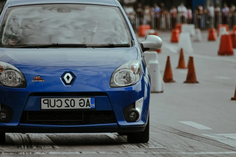 Plaque d'immatriculation française grise sur pare-chocs de voiture